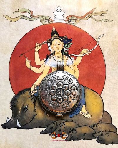 Customer photo review of Médaille Tibétaine de la Reine de la lumière Ozer Chenma.