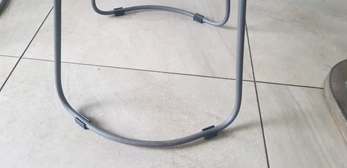 Customer photo review of Black Clip on Sled Chair Glides | Floor Protectors for Chairs
