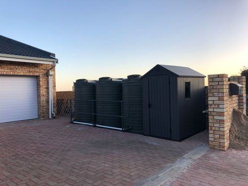 Customer photo review of Darwin 4x6ft Shed - Grey