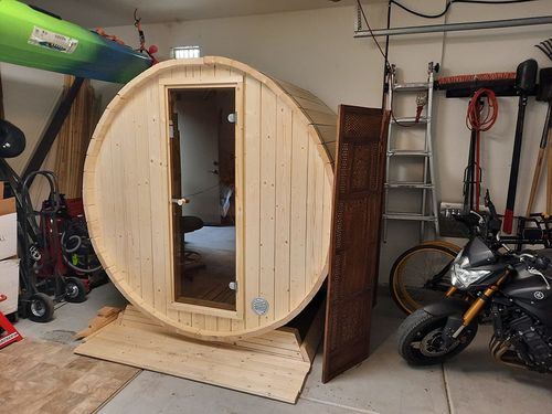 Customer photo review of Smartmak® Outdoor Barrel Sauna(3-4 Person)Nature 4