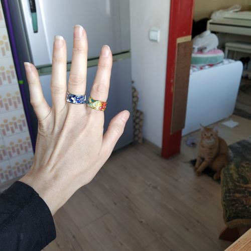 Customer photo review of Anello Peonia in argento 925