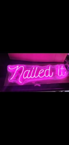 Customer photo review of #Blessed Neon Sign