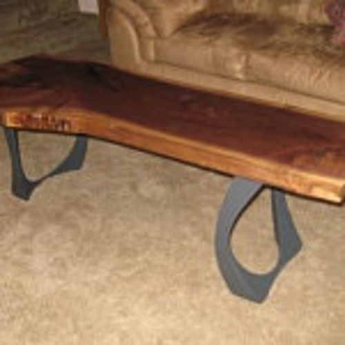 Customer photo review of Metal Bench Legs - 105 Cleo - 10W, 16H inch - Set of 2 pcs - Flowyline