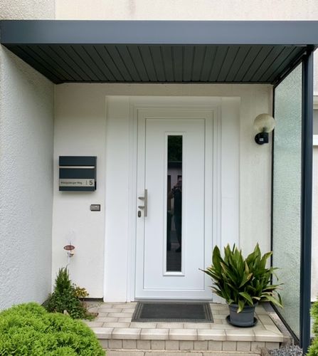 Customer photo review of AlbersDesign personalisierte Edelstahl-Klingel K5 mit 3D-Effekt in anthrazit (RAL7016)