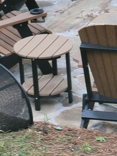 Customer photo review of DuraWeather Poly® 18" Round Two Tier End Table