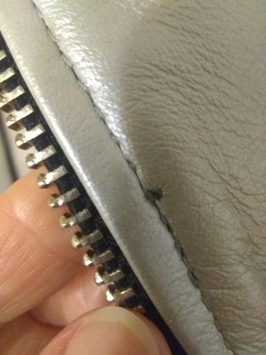 Customer photo review of Women's metallic silver leather jacket