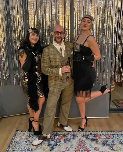 Hannah F. review of 1920s Black & Gold Sequin Alexa Gatsby Dress image 1 out of 1