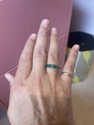 Customer photo review of Baguette Eternity Ring - Verde