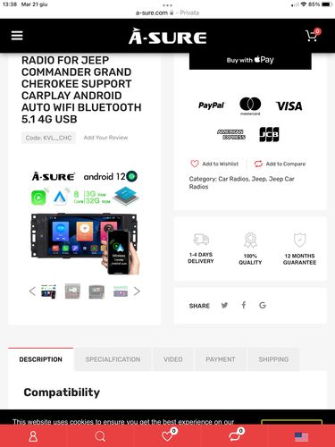 Customer photo review of 7" WinCE GPS Navi Car Radio for Jeep Commander Grand Cherokee