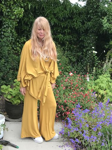 Customer photo review of Bamboo Kimono Tibetan Yellow