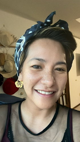 Customer photo review of Felicia Creolla Earrings