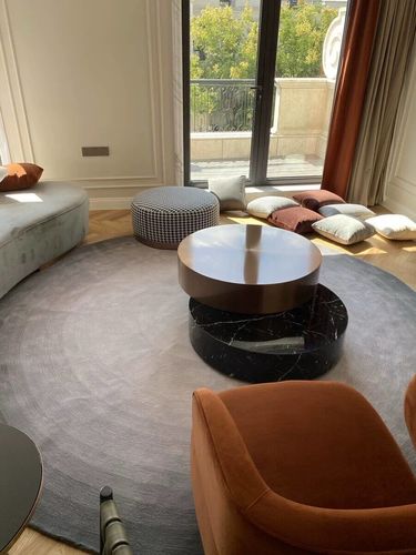 Customer photo review of Home Decor Abstract Rug, irregular Round Rug