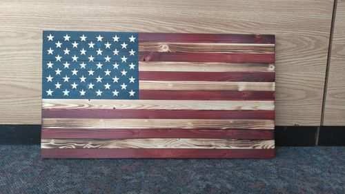 Customer photo review of 50 Star American Flag Metal Stencil (14 gauge steel)