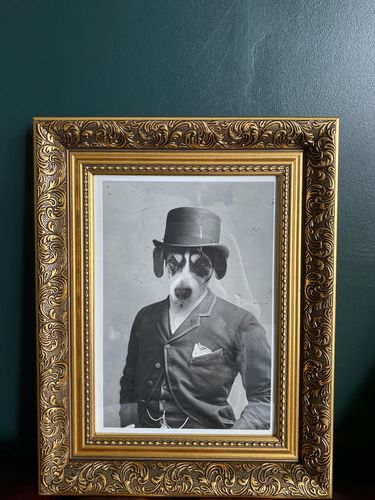Customer photo review of The Londoner - Custom Vintage Pet Portrait