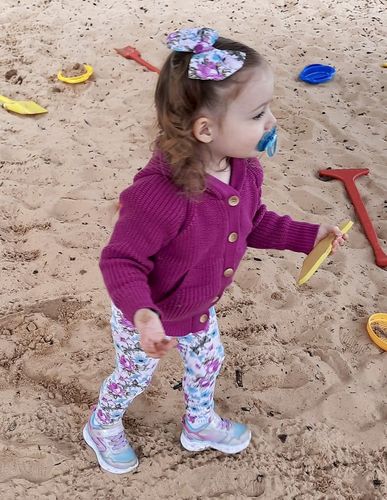 Customer photo review of BOYSENBERRY CARDIGAN