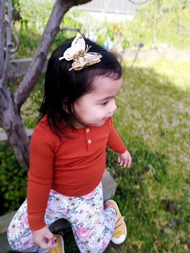 Customer photo review of RUST RIBBED LONG SLEEVE - SMALL FIT