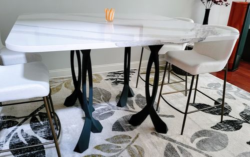 Customer photo review of Metal Counter & Bar Table Legs - Curva - 36H, 40H inch - Set of 2 pcs - Flowyline