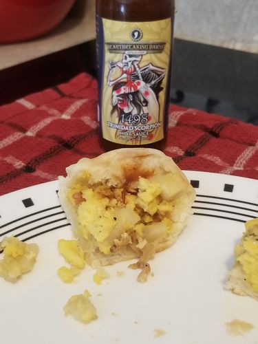 Customer photo review of Heartbreaking Dawns 1498 Scorpion Hot Sauce