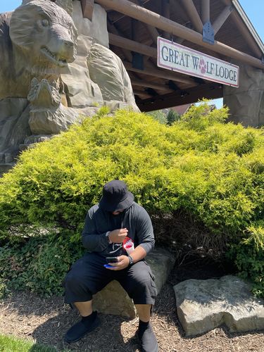 Customer photo review of Big Black Bucket Hat