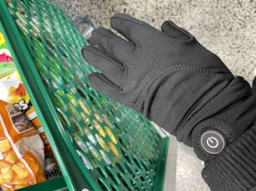 Customer photo review of Toasty Touch® Ultra Thin Heated Gloves