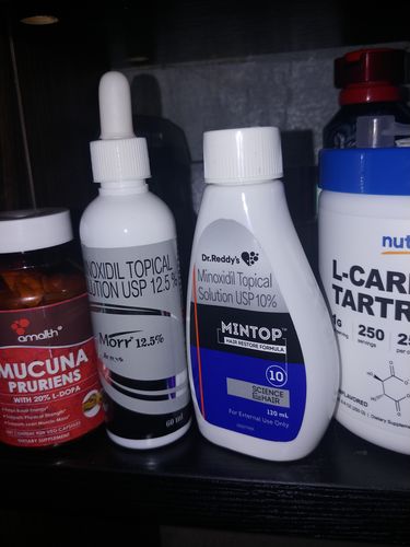 Customer photo review of 12.5% Minoxidil Extra Strength Topical Solution USP for Men.