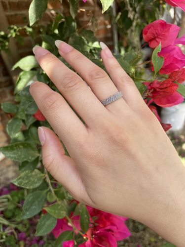Customer photo review of Anillo Malla Delgado - Acero Inox.