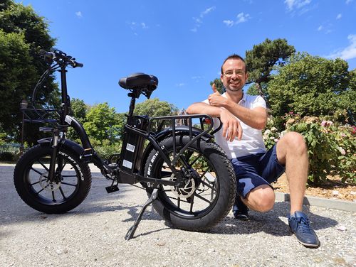Customer photo review of CMACEWHEEL Y20 750W Integrated Wheel Step-through Folding Electric Fat Bike 15Ah 45km/h 100km
