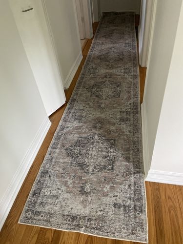 Customer photo review of Distressed Vintage Cezanne Blush Runner