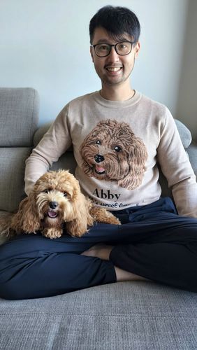 Customer photo review of Full-Body Pet Custom Sweater