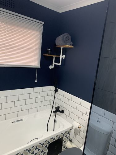 Customer photo review of Two Tier Abstract Shelf