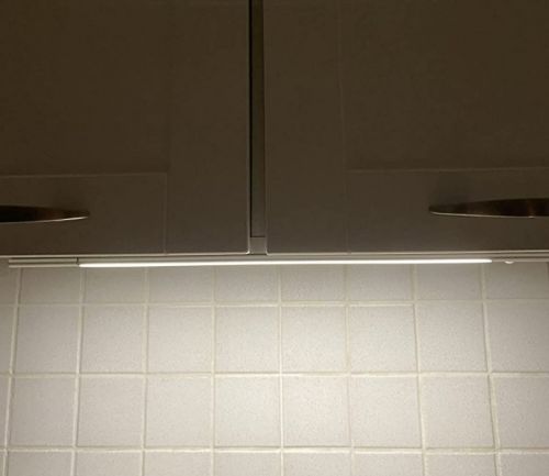 Customer photo review of EZVALO Rechargeable Motion Sensor Cabinet Light 5000K - 15.74" Aluminum