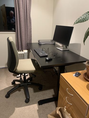 Customer photo review of Evo Electric Standing Height Adjustable Desk(Free Shipping Nationwide)