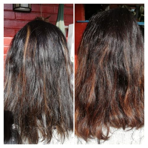 Reseña con foto de un cliente sobre Henna Jamila BAQ (Premium)