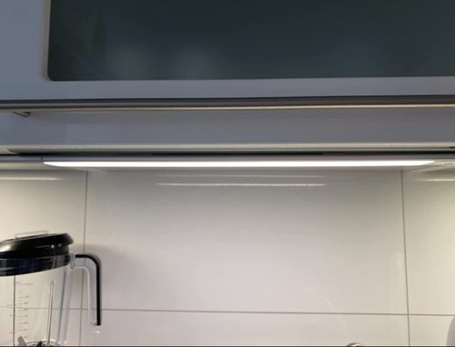Customer photo review of EZVALO Rechargeable Motion Sensor Cabinet Light 5000K - 15.74" Aluminum