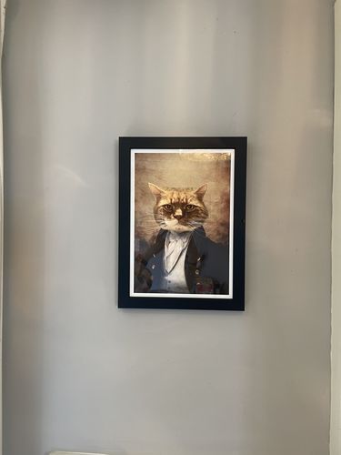 Customer photo review of The Baron - Custom Vintage Pet Portrait