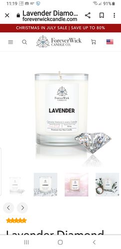 Customer photo review of Lavender Diamond Candle