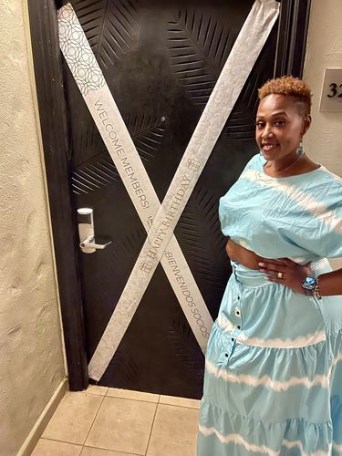 Customer photo review of Tie Dye Short Sleeves Crop Top Button Long Skirt Sets