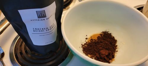 Customer photo review of Cracked Cell Reishi Spore Powder