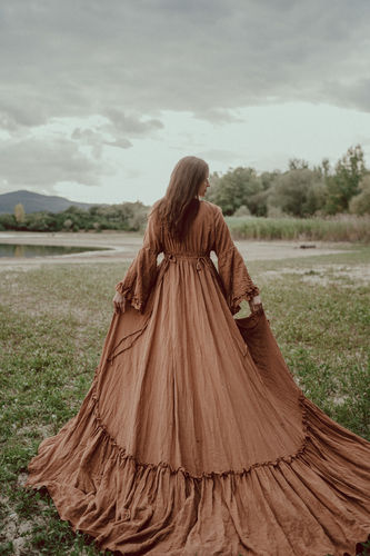 Customer photo review of V Neck Evening Dresses Photography Dresses Baby Shower Dress for Pregnant Woman YEWEN YD211202