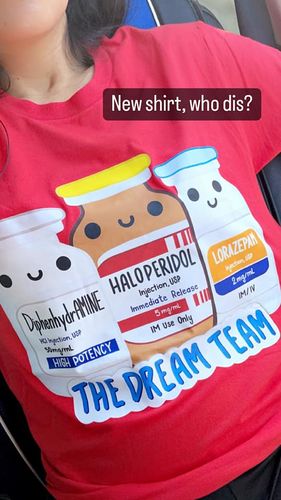 Customer photo review of The Dream Team Funny Nurse Life Print Short Sleeve T-shirt