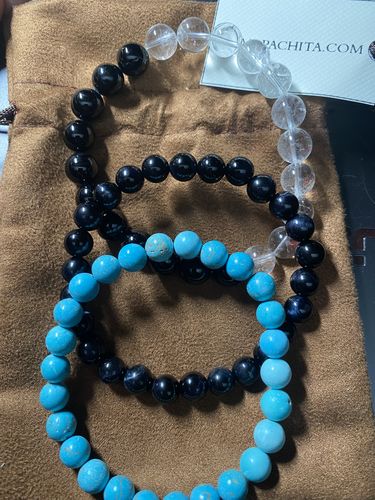 Customer photo review of Pulsera Turquesa Azul (8 mm)