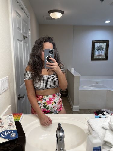 Customer photo review of Sun Baked Bottoms | Pink Floral
