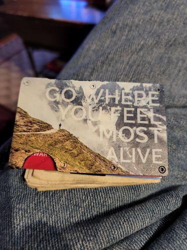 Customer photo review of Slim RFID Go Where You Feel Most Alive