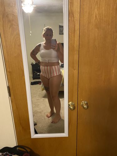 Customer photo review of Traveler Top | White Rib Knit