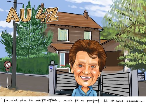 Customer photo review of Caricature dessinée à la main: portrait personnalisé