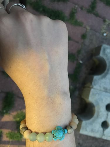 Customer photo review of "Turtle" tracking bracelet