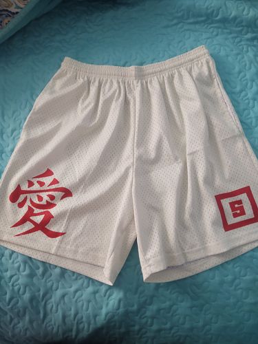 Customer photo review of Anime Mesh Shorts - Sand