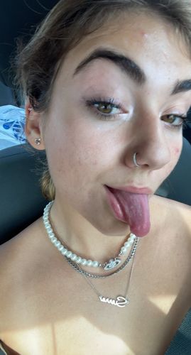 Customer photo review of Titanium Micro Opal Hinged Nose Hoop