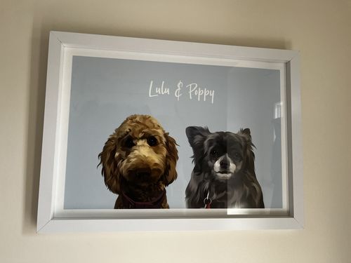 Customer photo review of Modern - Custom Pet Portrait