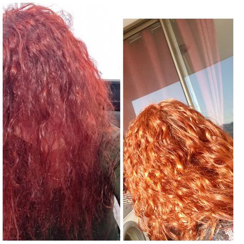 Reseña con foto de un cliente sobre Henna Jamila Hair